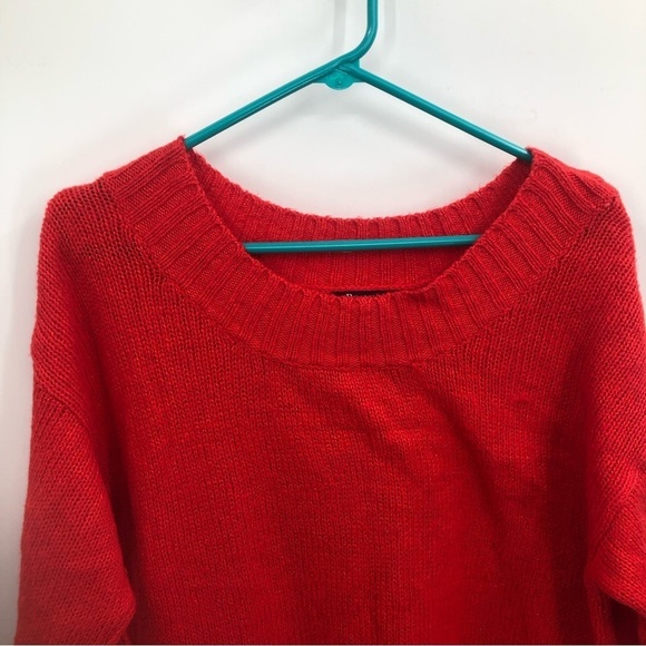 Roaman's Womens Red Tunic Sweater Medium M 14/16 Long Sleeve Knit - Picture 5 of 10